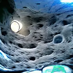 The inside of the moon...