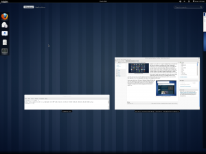 Gnome 3 activities view.