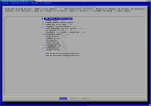 Linux kernel menuconfig 3.0.0-rc2.