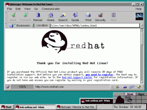 Red Hat Linux 5.2 and FVWM 95.