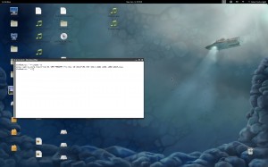 Fedora Core 16 Gnome 3 desktop.