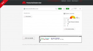 The Website Defender administration panel. This is where your alerts are shown.