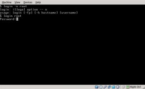 login -n root command used in FreeBSD UNIX. Does not seem to work.