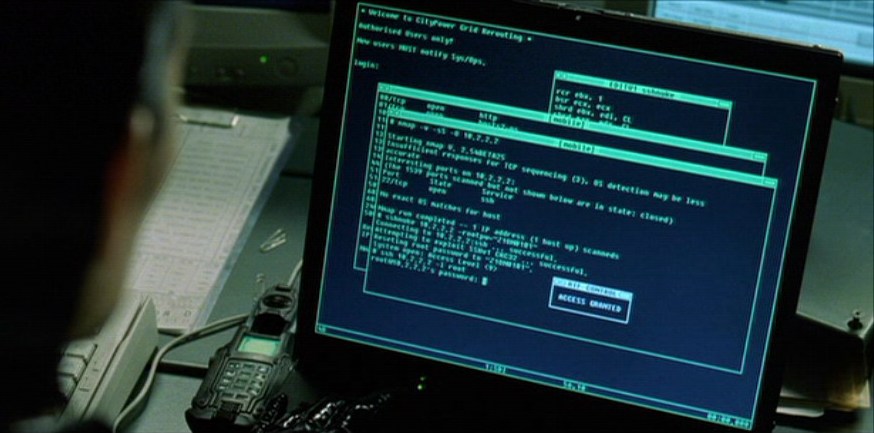 Matrix reloaded nmap usage.