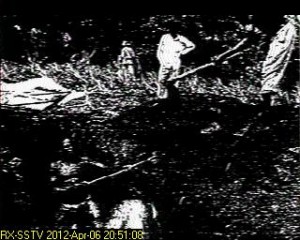 Image unknown. Some decoded SSTV image.