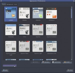 MATE Appearance preferences window. MATE Appearance preferences window.