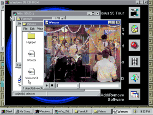 The Windows '95 desktop. Look at those icons...