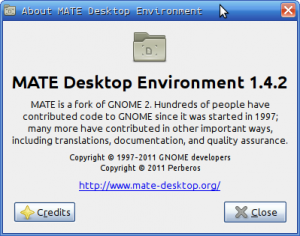 Linux Mint 14 MATE desktop version.