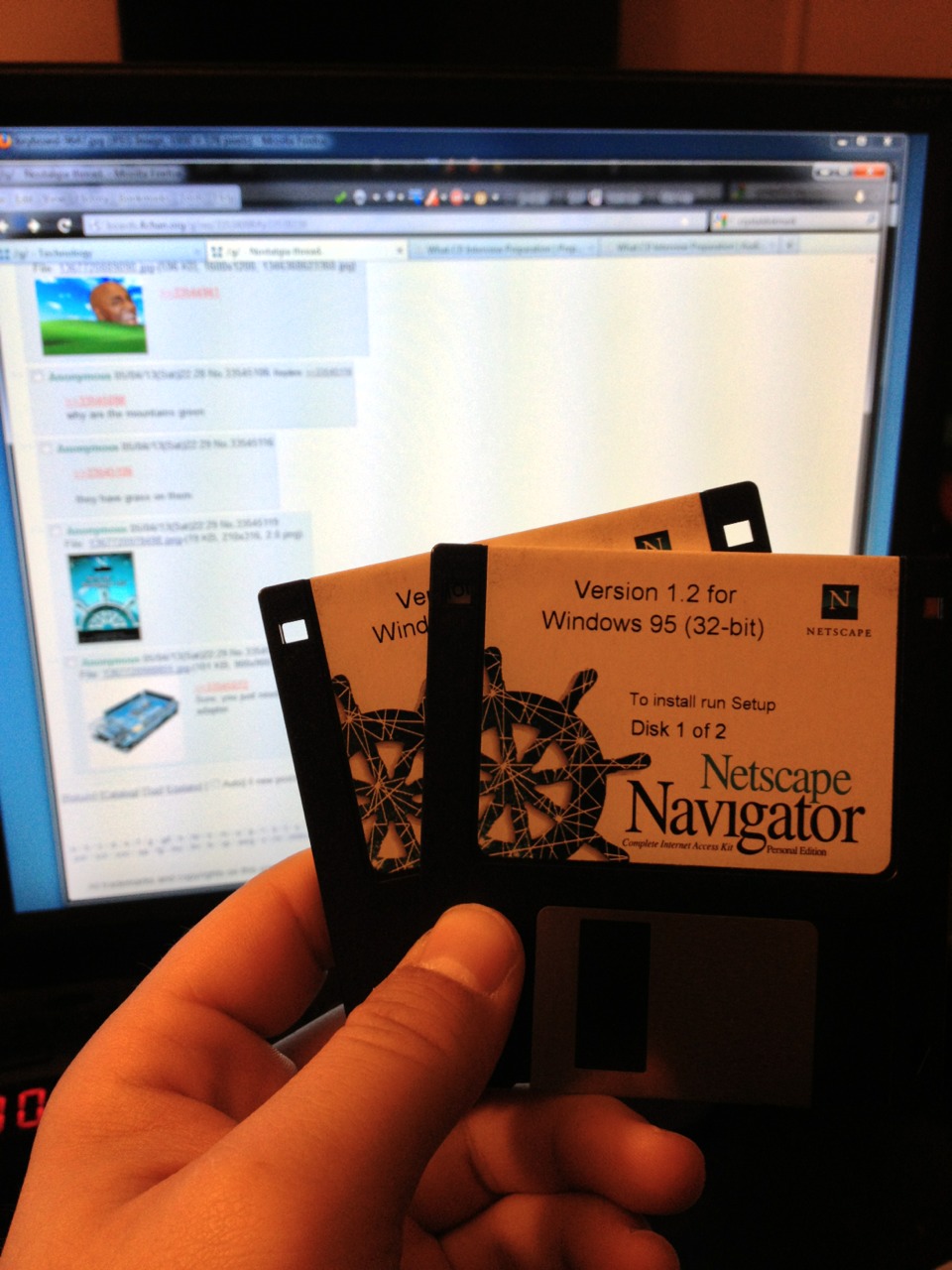 Netscape Navigator install floppies.