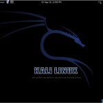 Kali Linux desktop.