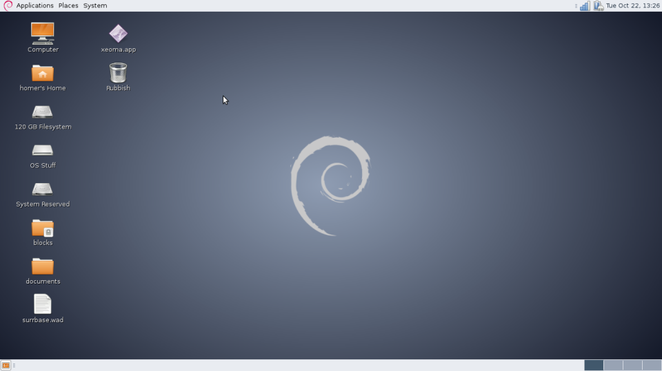 The MATE desktop running on Debian 7.1