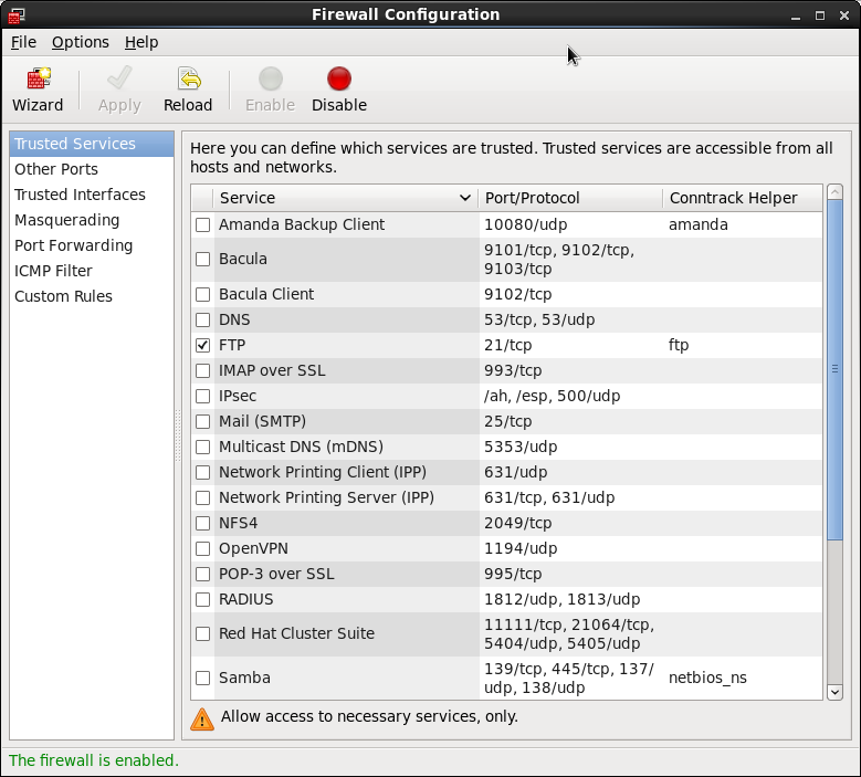 Firewall configuration. Как отключить Firewall на телефоне. 137\TCP.