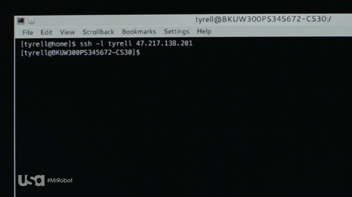 Using the SSH command to login to a server.
