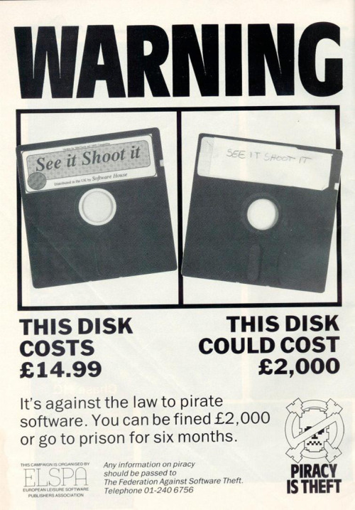 An old anti-piracy advertisement.