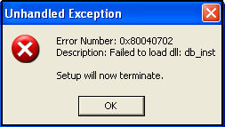Standard Windows XP error.