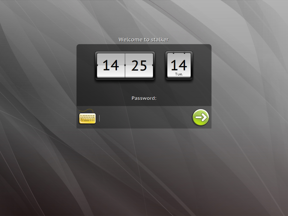Astra Linux lock screen.