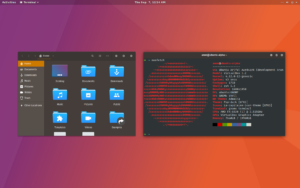 Ubuntu 17.10 Gnome desktop.