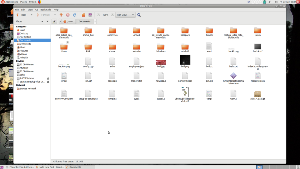 Ubuntu 17.04 MATE desktop with Human theme.