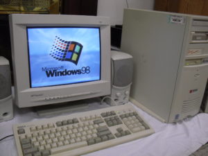 A very old Windows `98 INTEL computer.