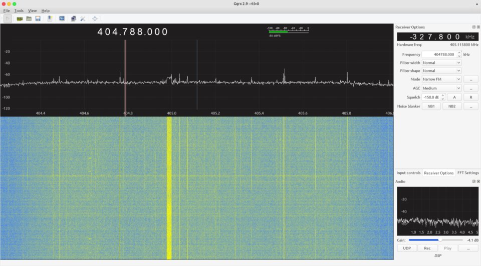 Gqrx SDR software. This is working very well.
