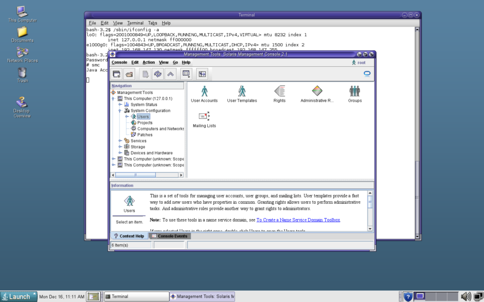 Solaris Management Console in Solaris 10.