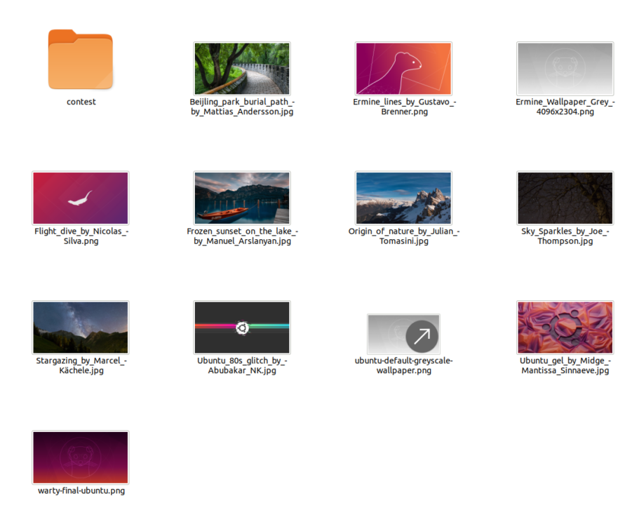 Ubuntu 20.04 wallpapers.