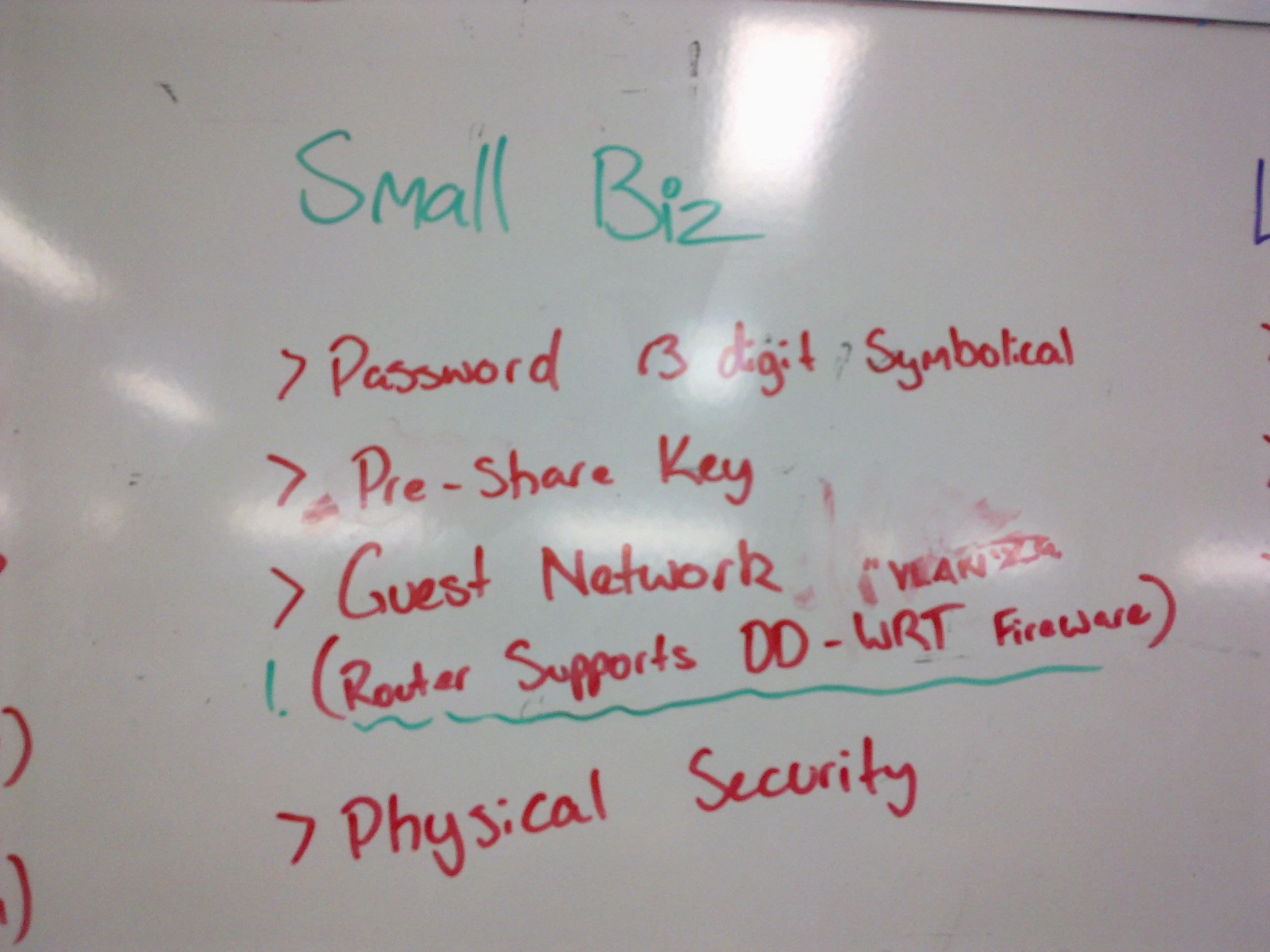 Password rules for small businesses.