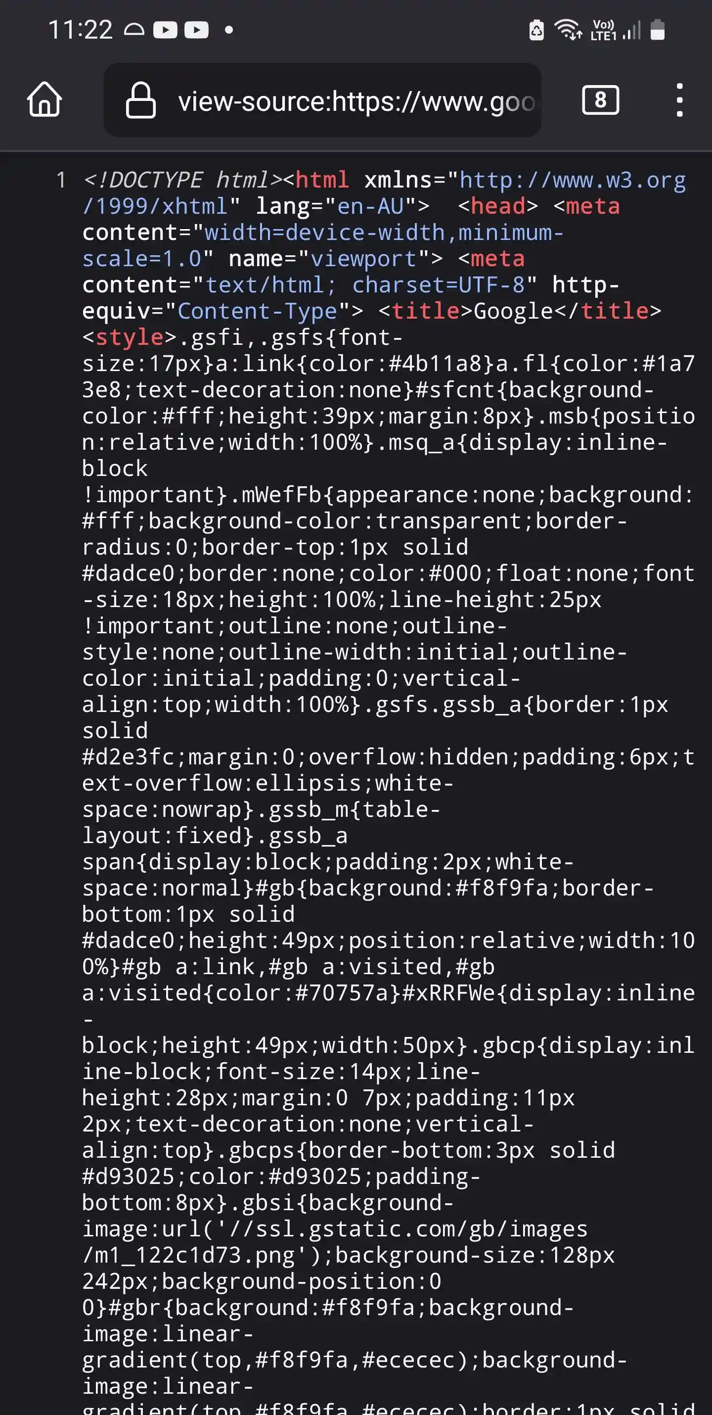 view page source android firefox