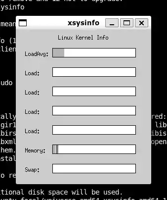 The xsysinfo app running on Ubuntu.