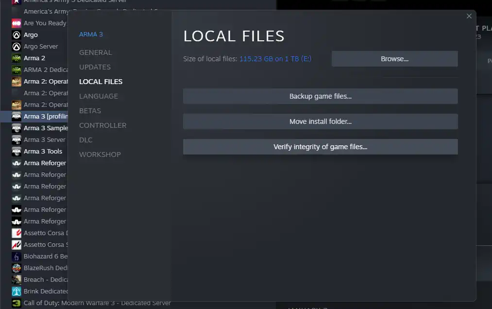  how to verify game files for arma 3 and fix various issues 