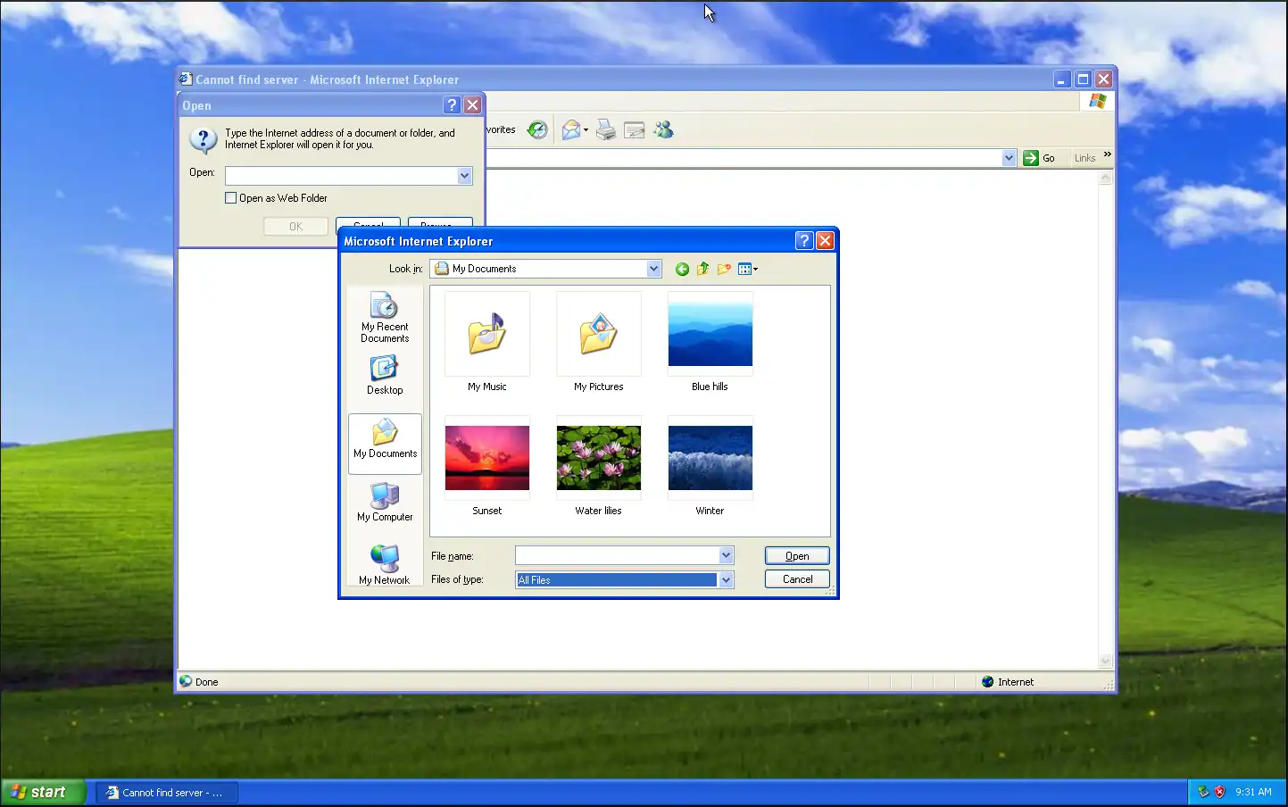 The Windows XP file picker in action. Why can GTK not have something like this?