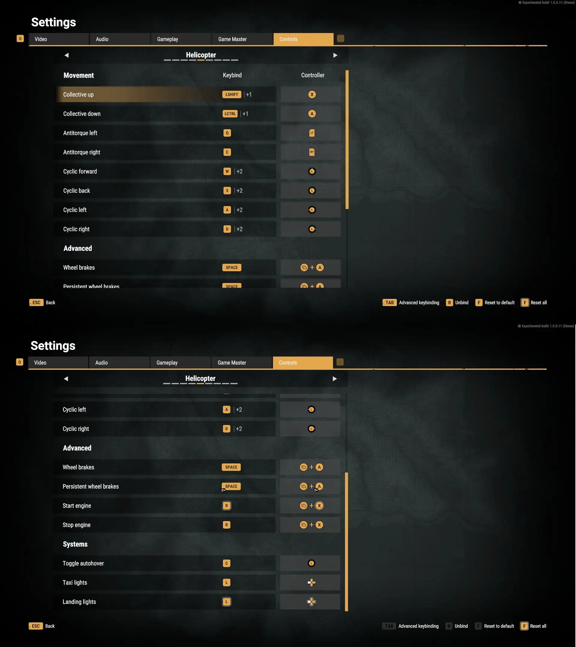 Complete Arma Reforger helicopter controls.