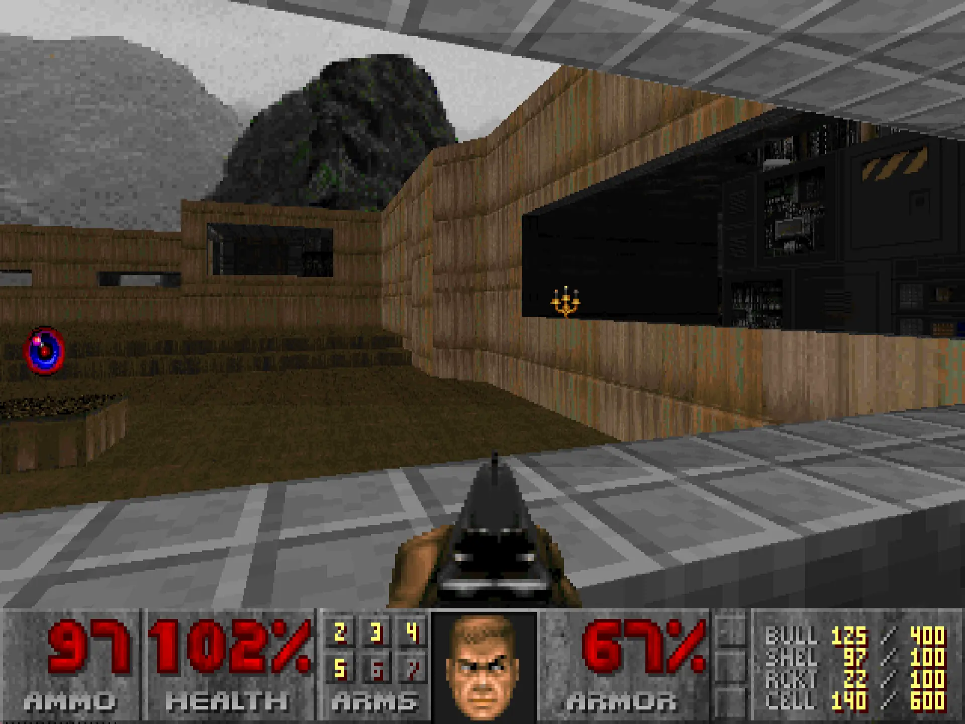 Doom E1M7 in Crispy Doom.