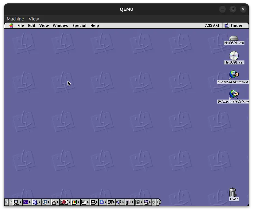 Mac OSX 9.2 desktop.